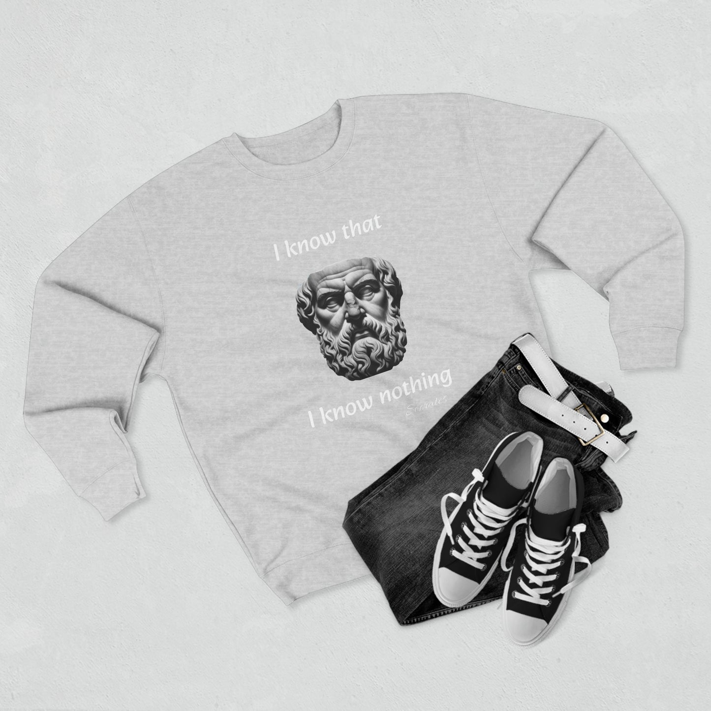 I Know That I Know Nothing (Socrates) - Unisex Crewneck Sweatshirt