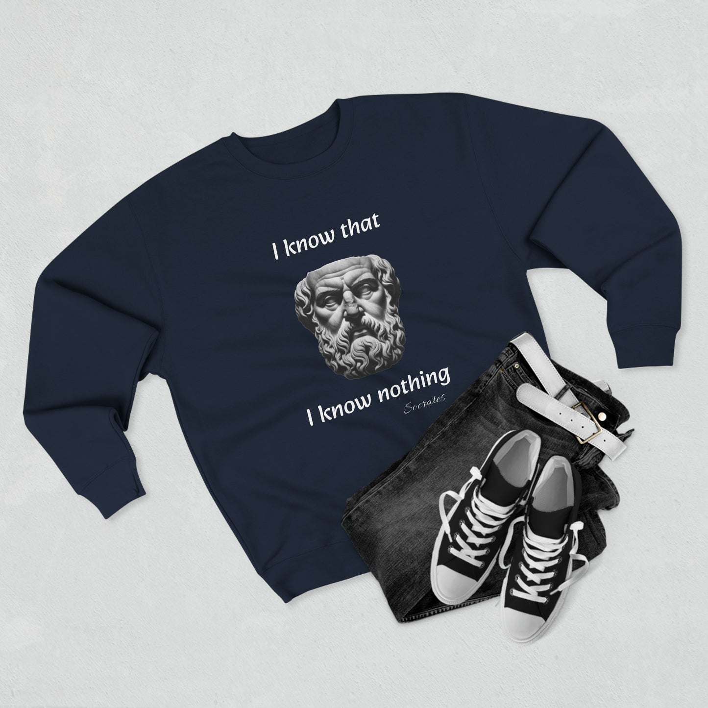 I Know That I Know Nothing (Socrates) - Unisex Crewneck Sweatshirt
