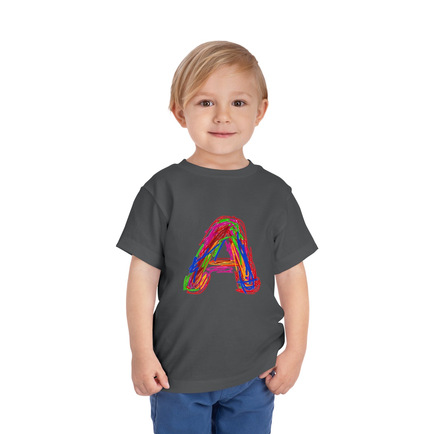 Scribbles (Letter A) T-Shirt - Toddler Short Sleeve Tee