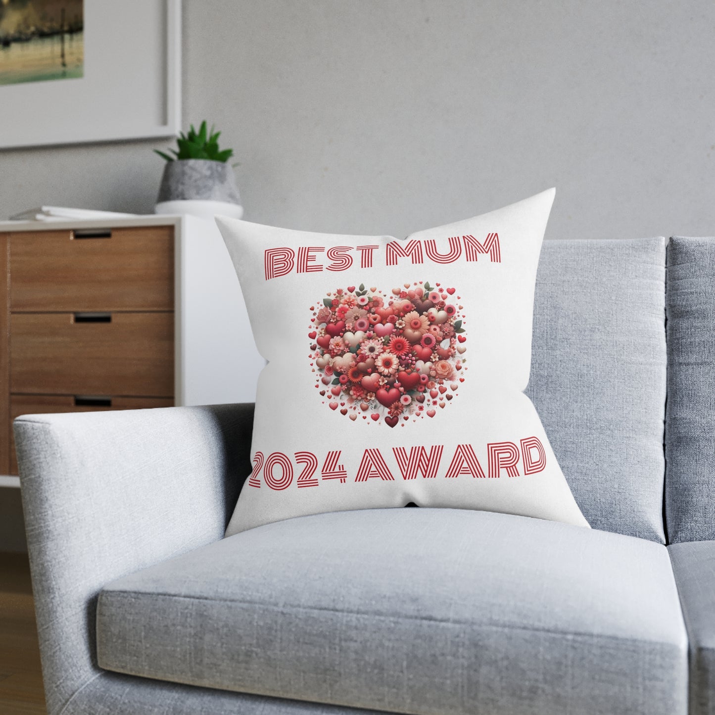 Best Mum 2024 Award (British English) - Square Pillow