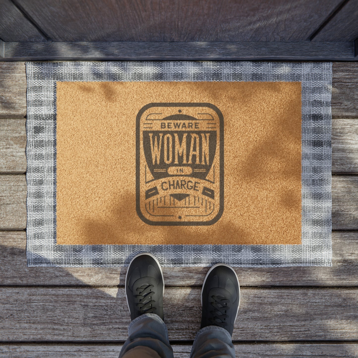 Beware Woman In Charge - Doormat