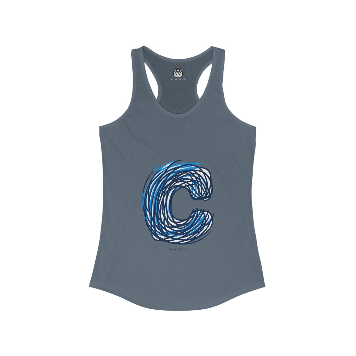 Scribbles (Letter C) - Women's Ideal Racerback Tank