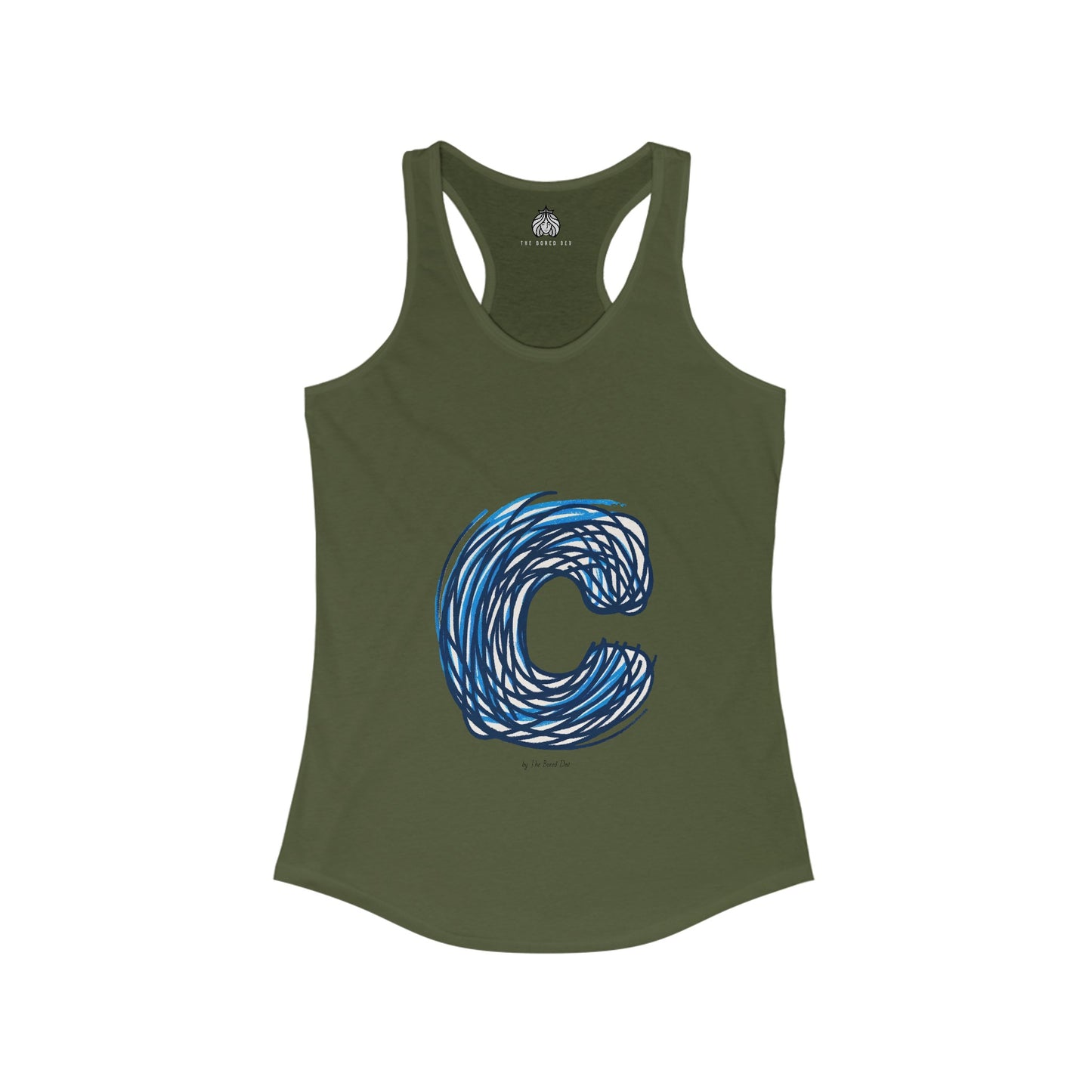 Scribbles (Letter C) - Women's Ideal Racerback Tank
