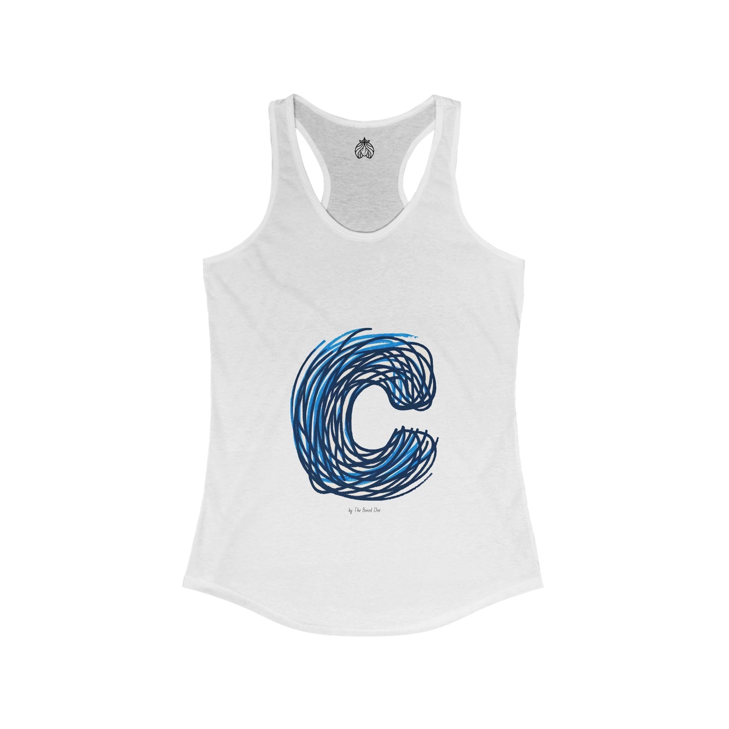 Scribbles (Letter C) - Women's Ideal Racerback Tank