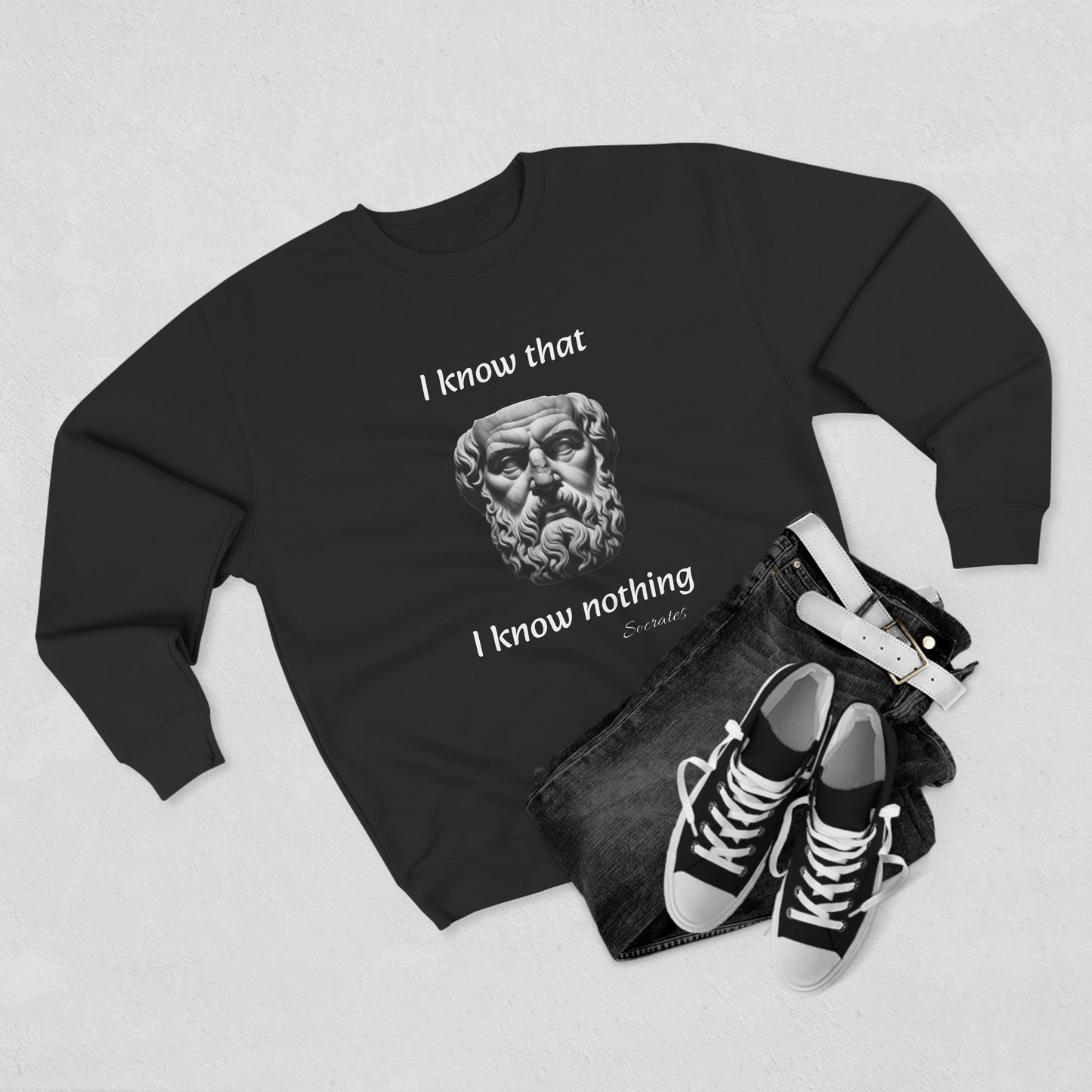 I Know That I Know Nothing (Socrates) - Unisex Crewneck Sweatshirt
