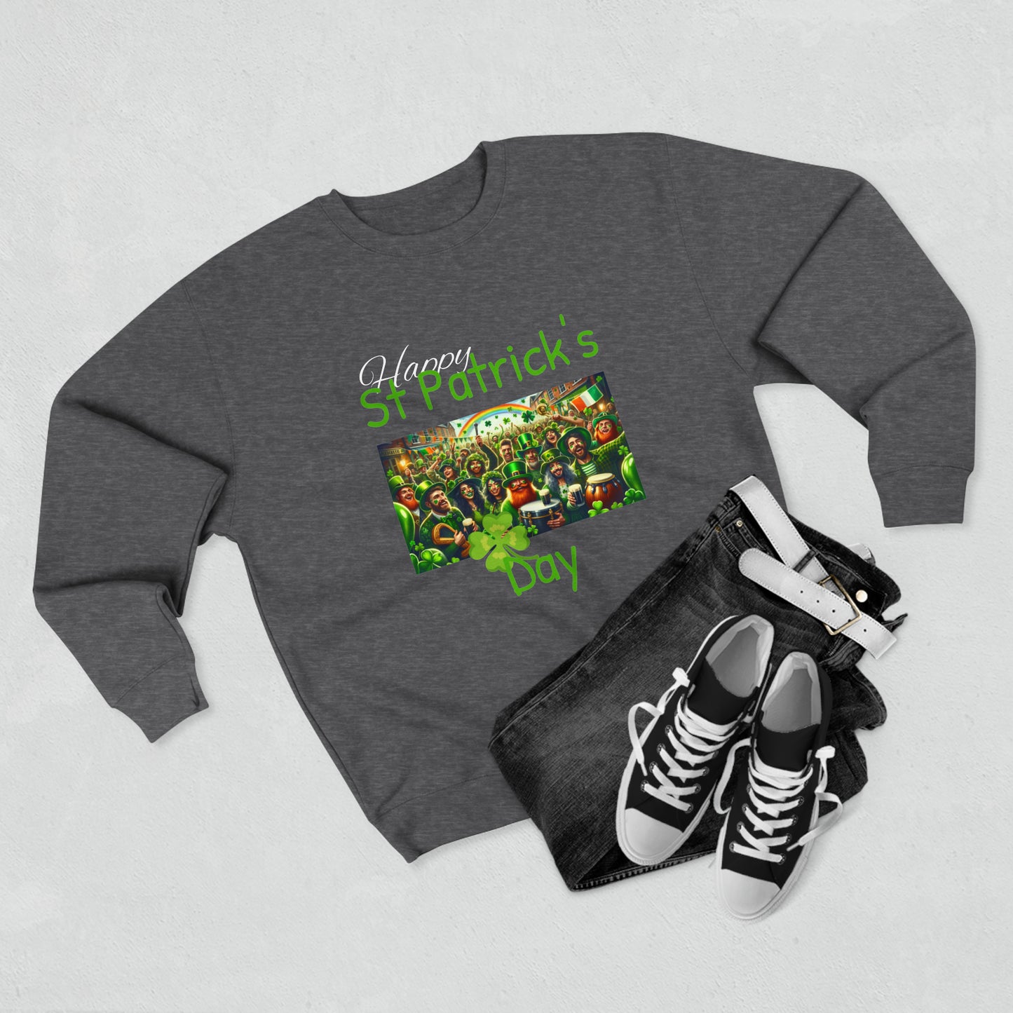 Happy St Patrick's Day - Unisex Crewneck Sweatshirt