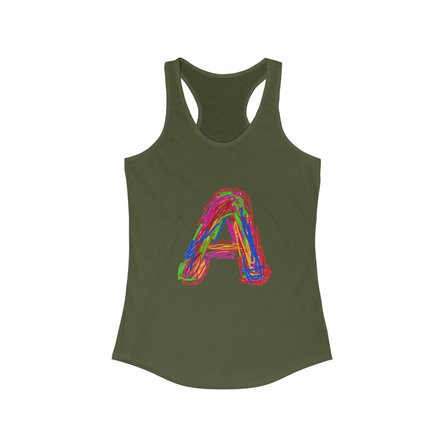 Scribbles (A) - Women's Ideal Racerback Tank