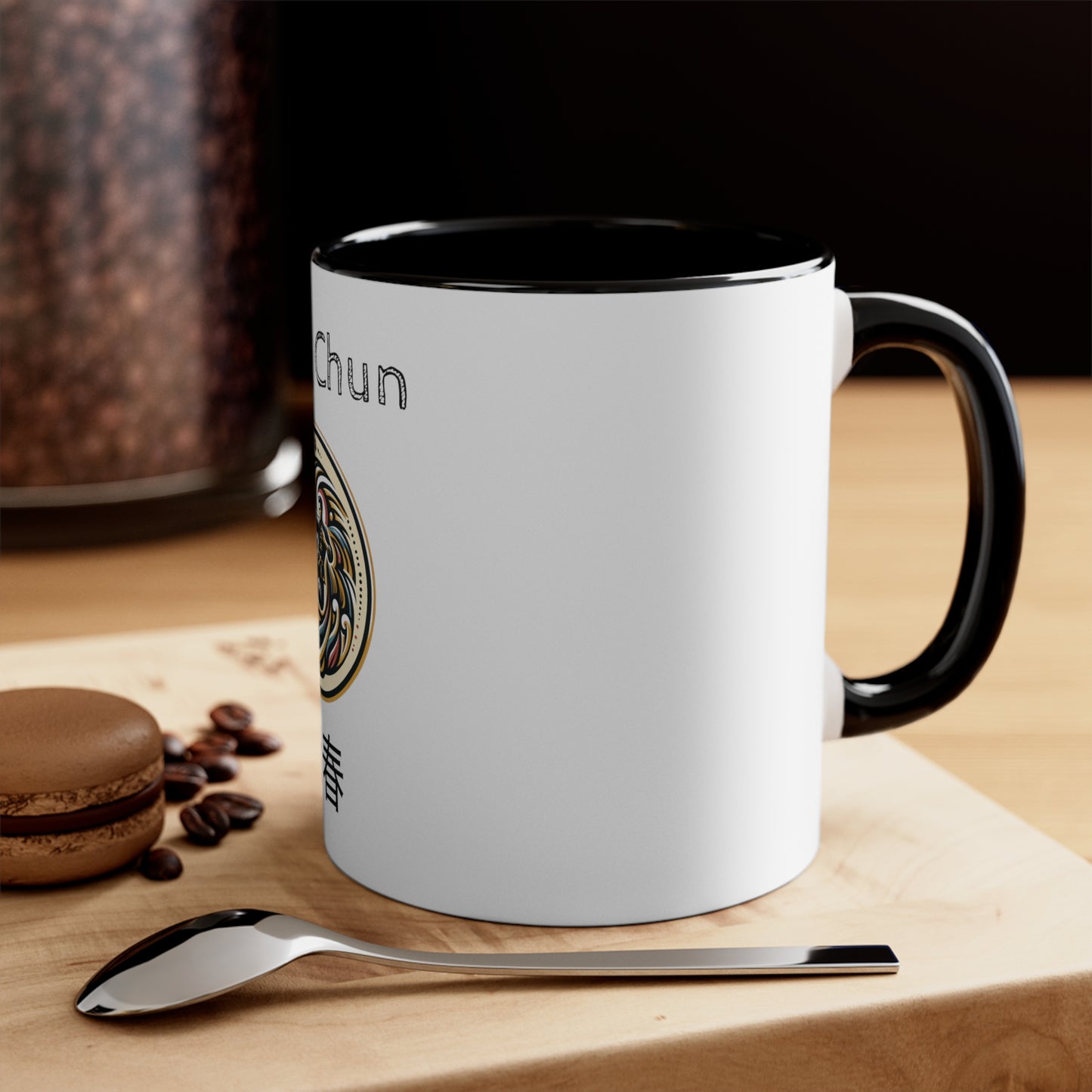 Wing Chun Colorful Emblem - Accent Coffee Mug, 11oz