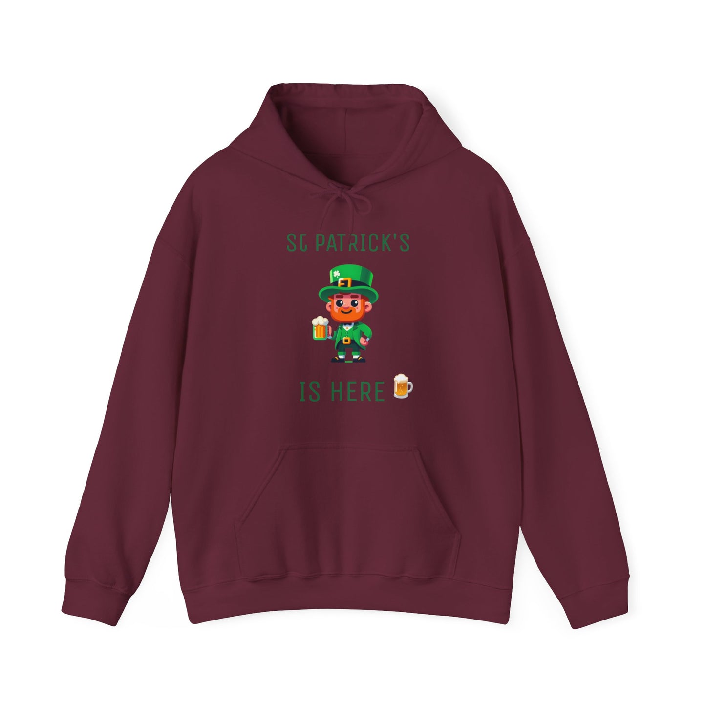 Saint Patrick's Is Here Male - Unisex Heavy Blend™ Hooded Sweatshirt