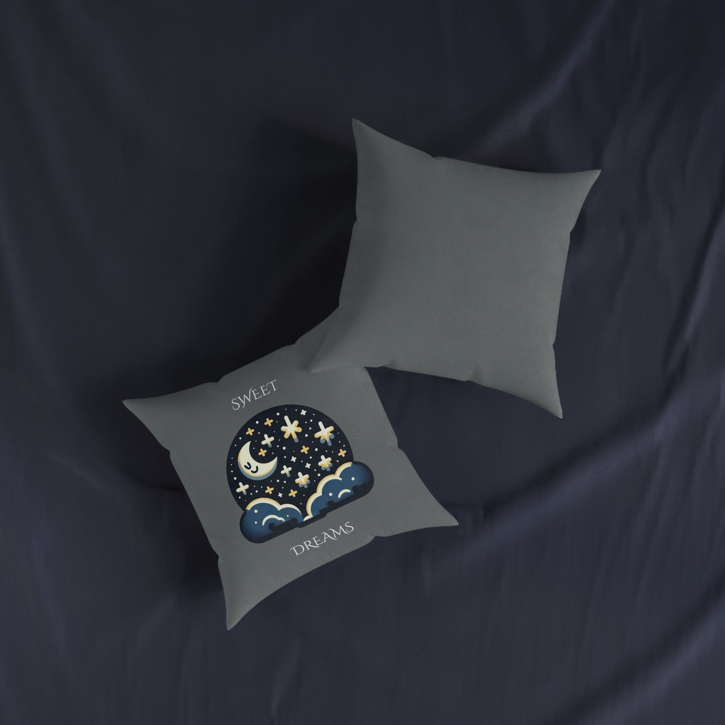 Sweet Dreams (Dark Gray) - Square Pillow