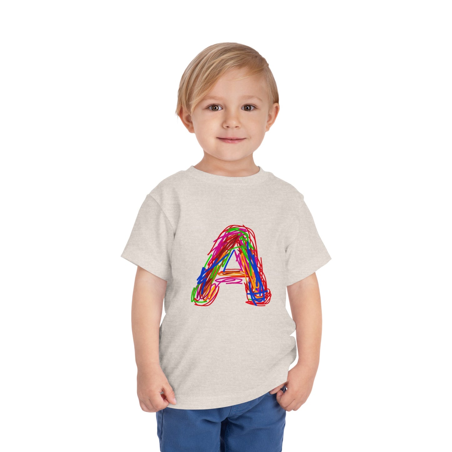 Scribbles (Letter A) T-Shirt - Toddler Short Sleeve Tee