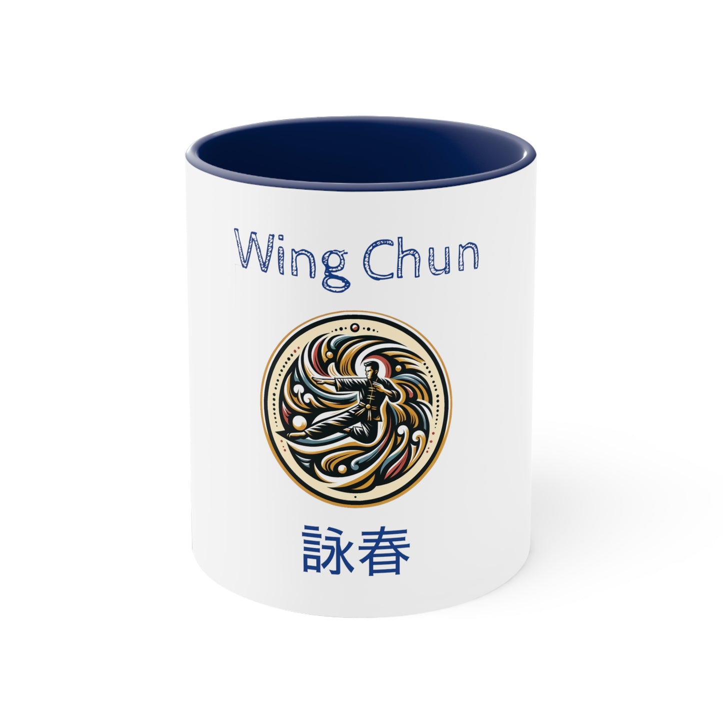 Wing Chun Colorful Emblem - Accent Coffee Mug, 11oz
