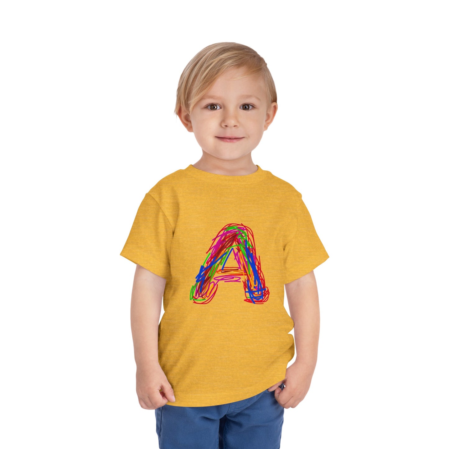 Scribbles (Letter A) T-Shirt - Toddler Short Sleeve Tee