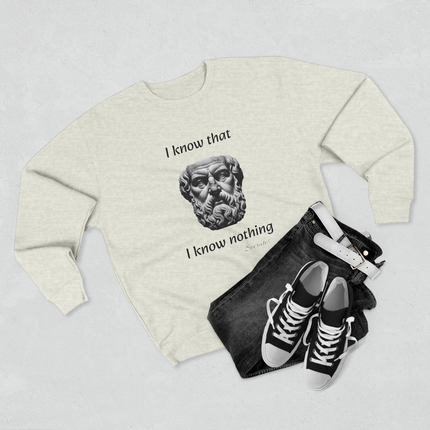 I Know That I Know Nothing (Socrates) - Unisex Crewneck Sweatshirt