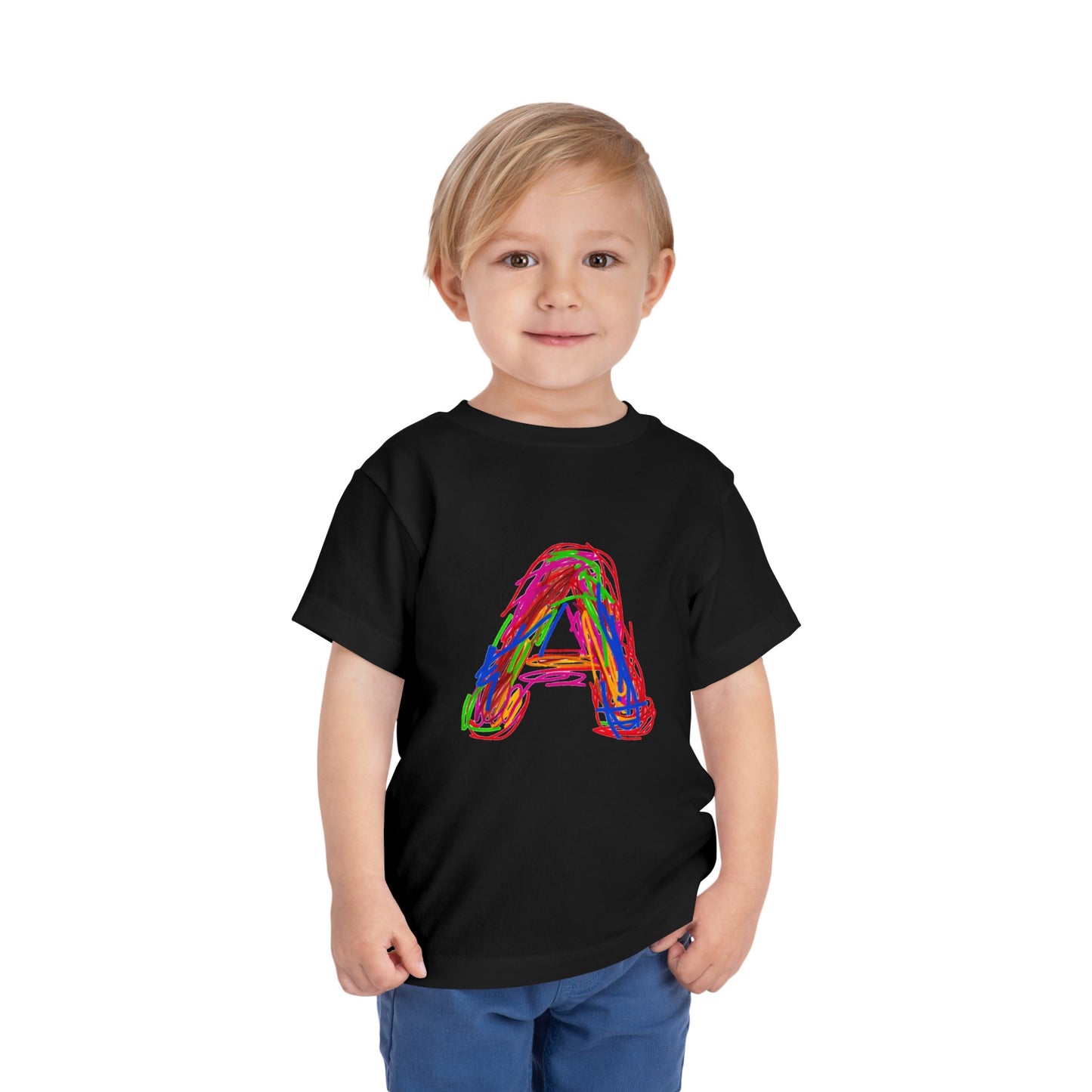 Scribbles (Letter A) T-Shirt - Toddler Short Sleeve Tee