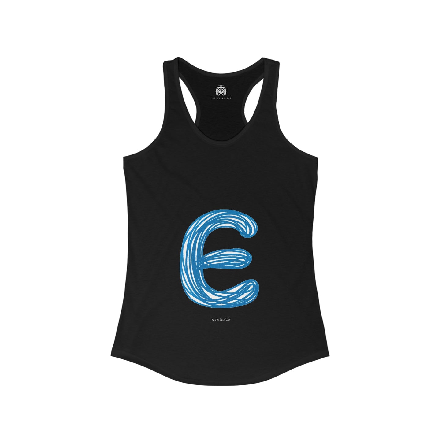 Scribbles (Letter E) - Women's Ideal Racerback Tank