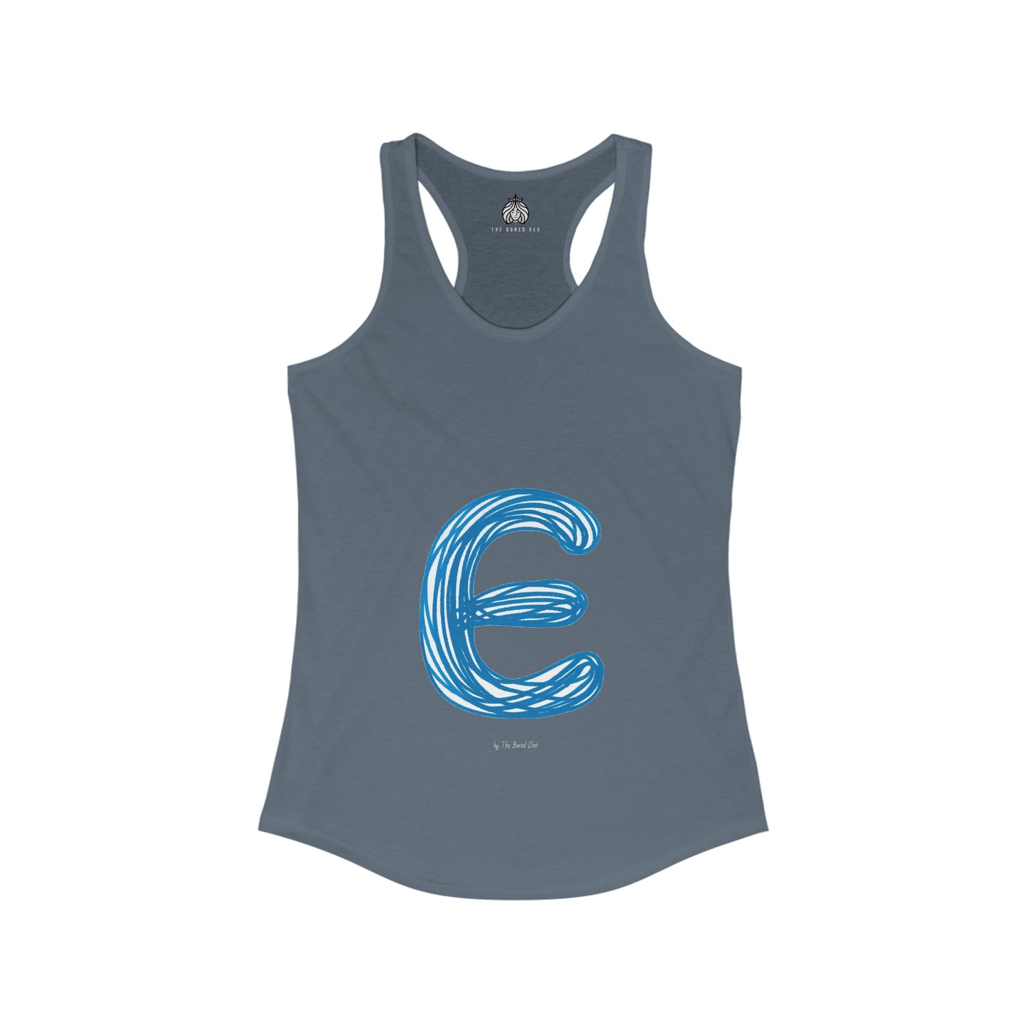 Scribbles (Letter E) - Women's Ideal Racerback Tank
