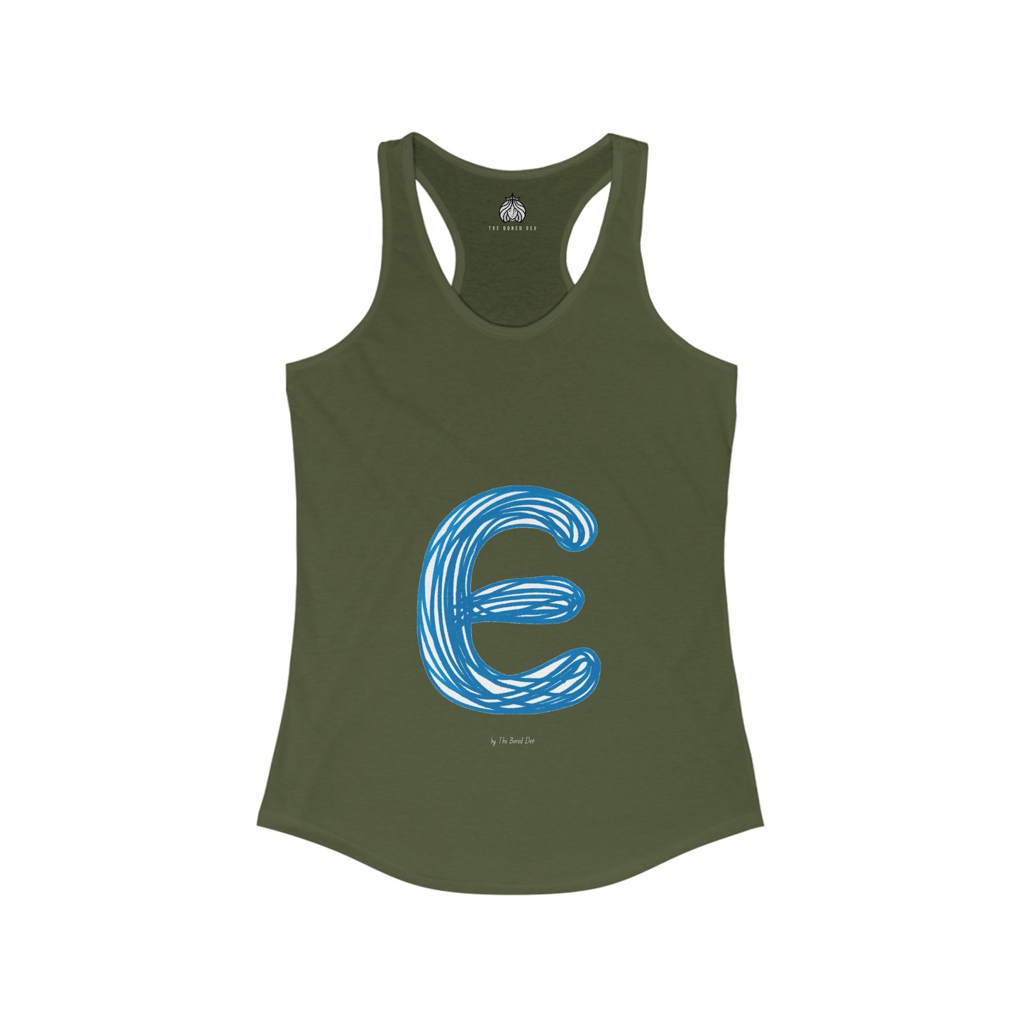 Scribbles (Letter E) - Women's Ideal Racerback Tank