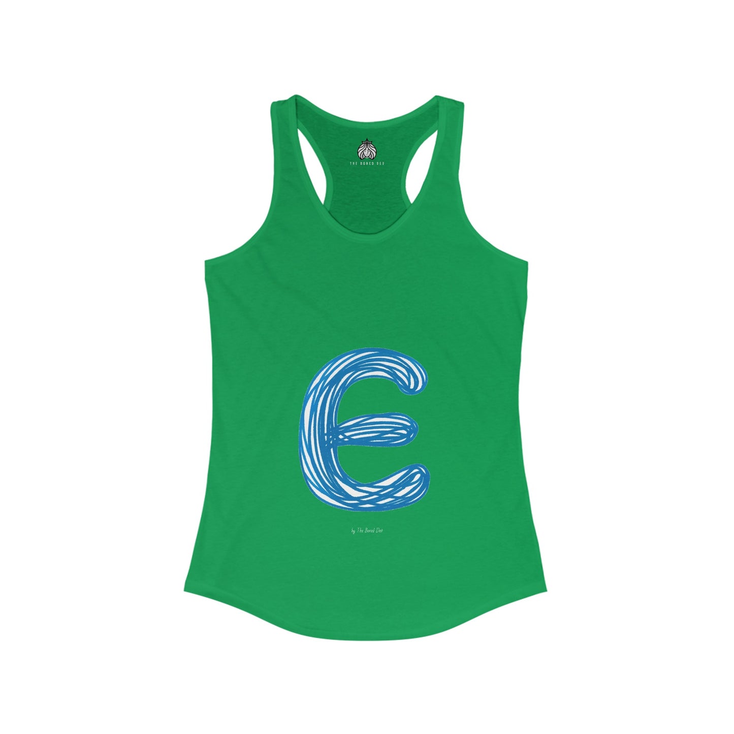 Scribbles (Letter E) - Women's Ideal Racerback Tank