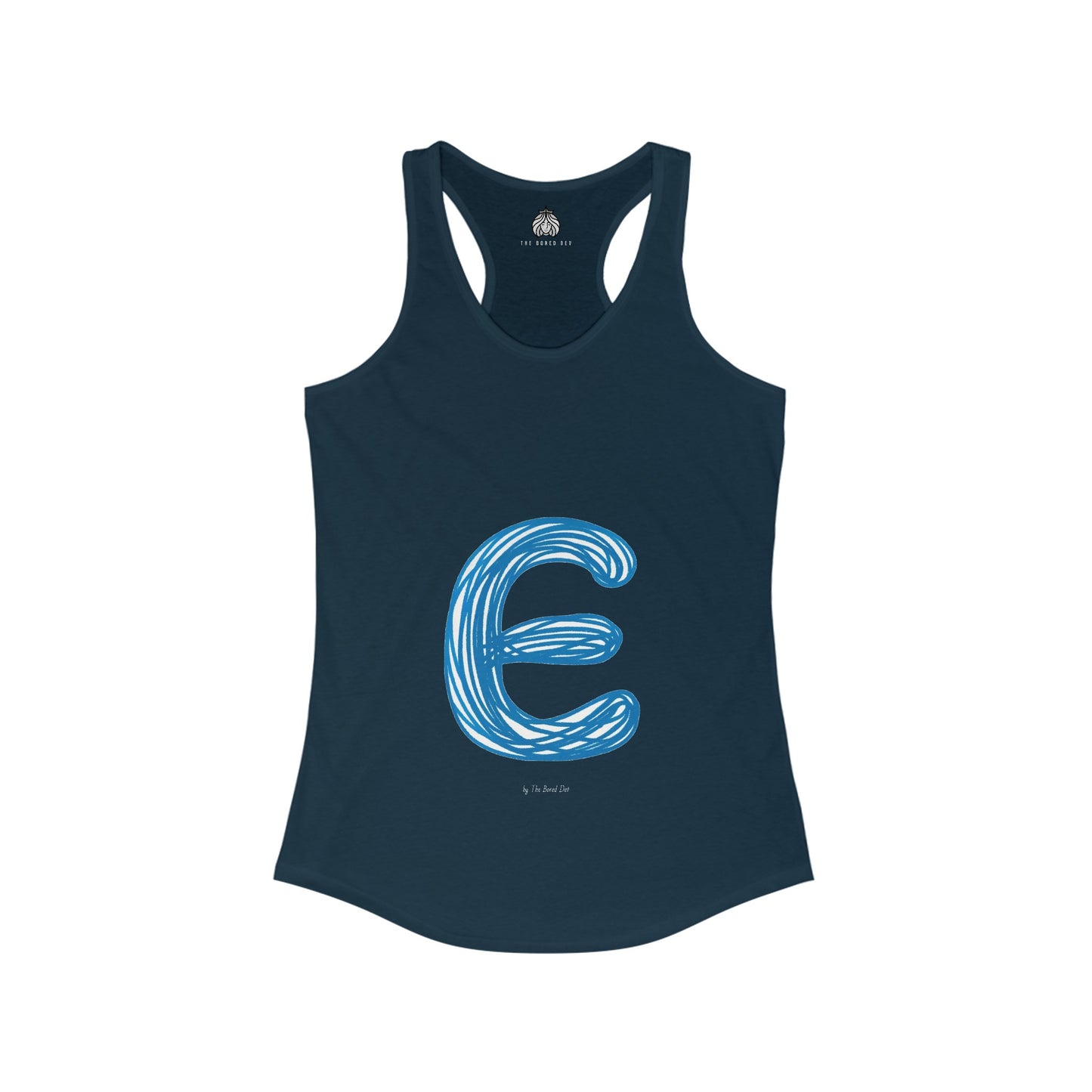 Scribbles (Letter E) - Women's Ideal Racerback Tank
