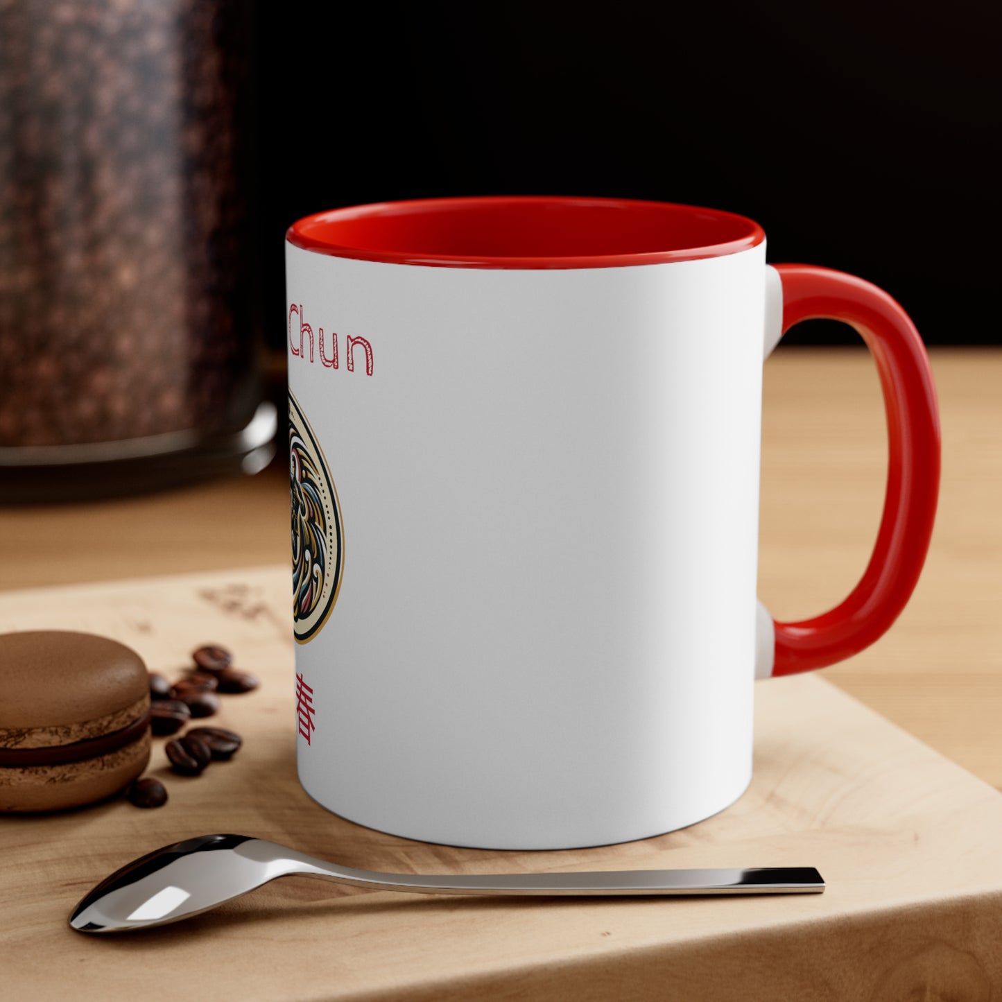 Wing Chun Colorful Emblem - Accent Coffee Mug, 11oz