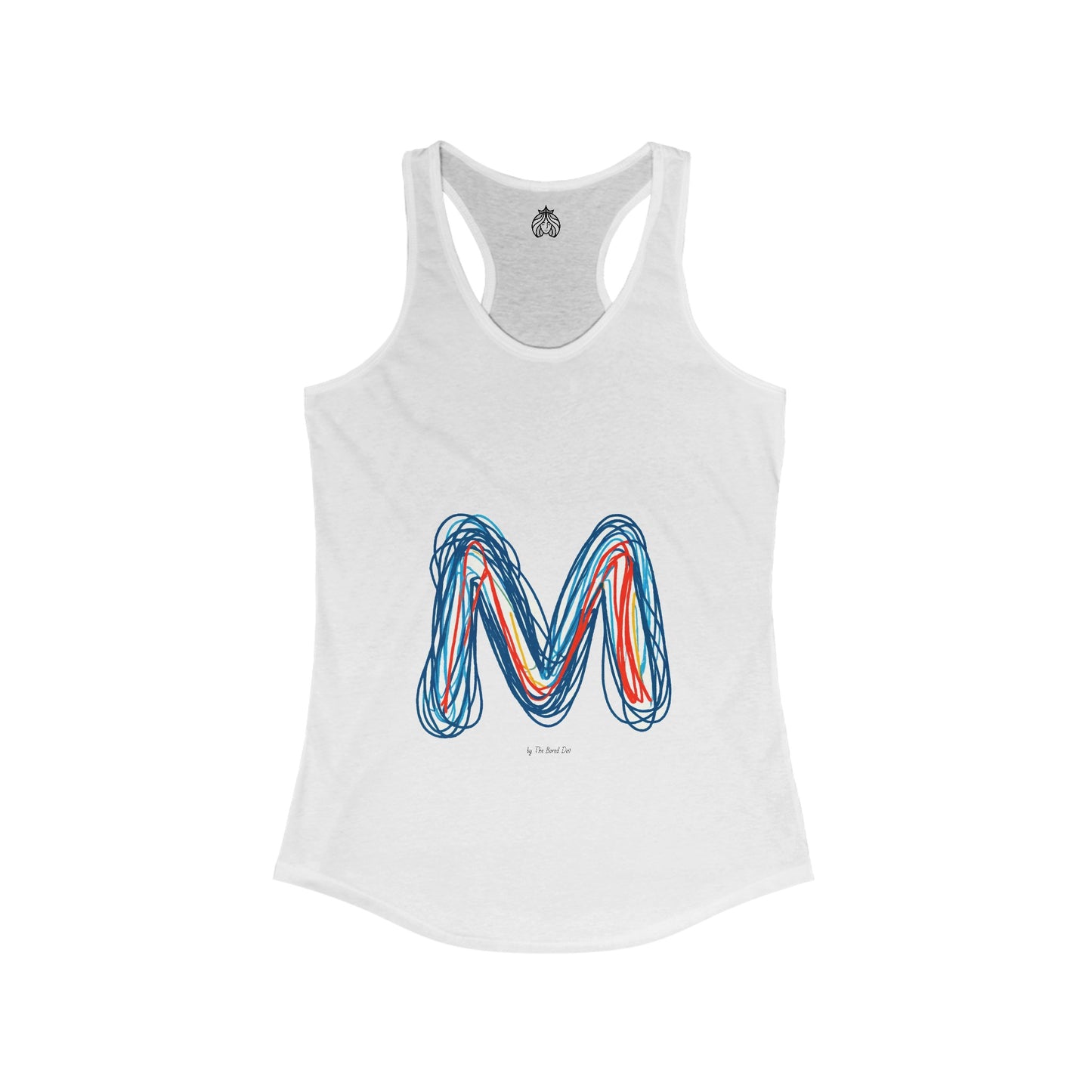 Scribbles (Letter M) - Women's Ideal Racerback Tank