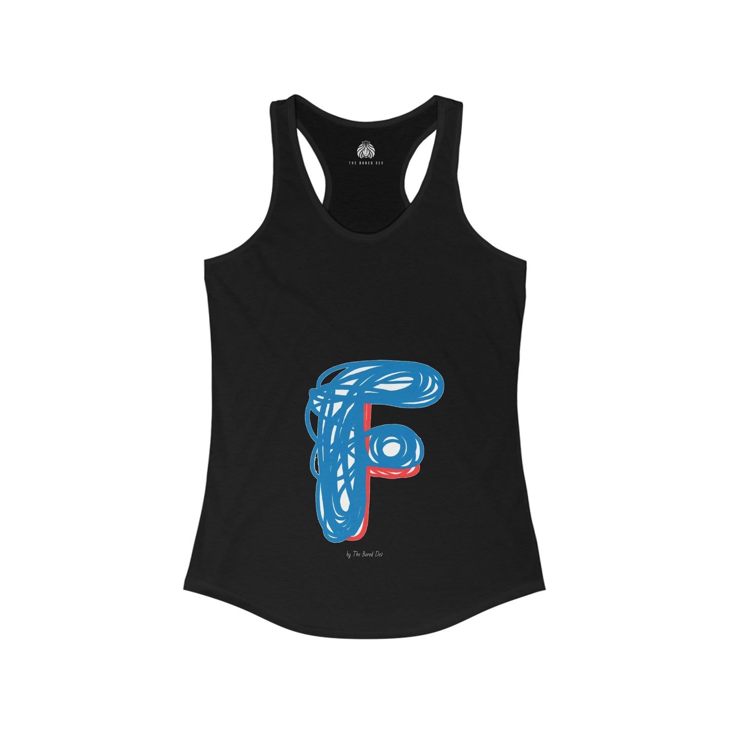 Scribbles (Letter F) - Women's Ideal Racerback Tank