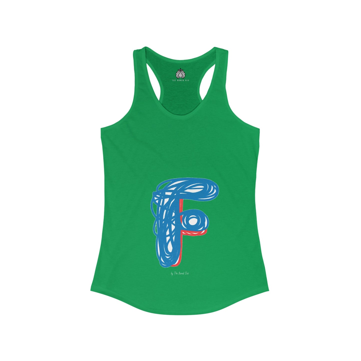 Scribbles (Letter F) - Women's Ideal Racerback Tank