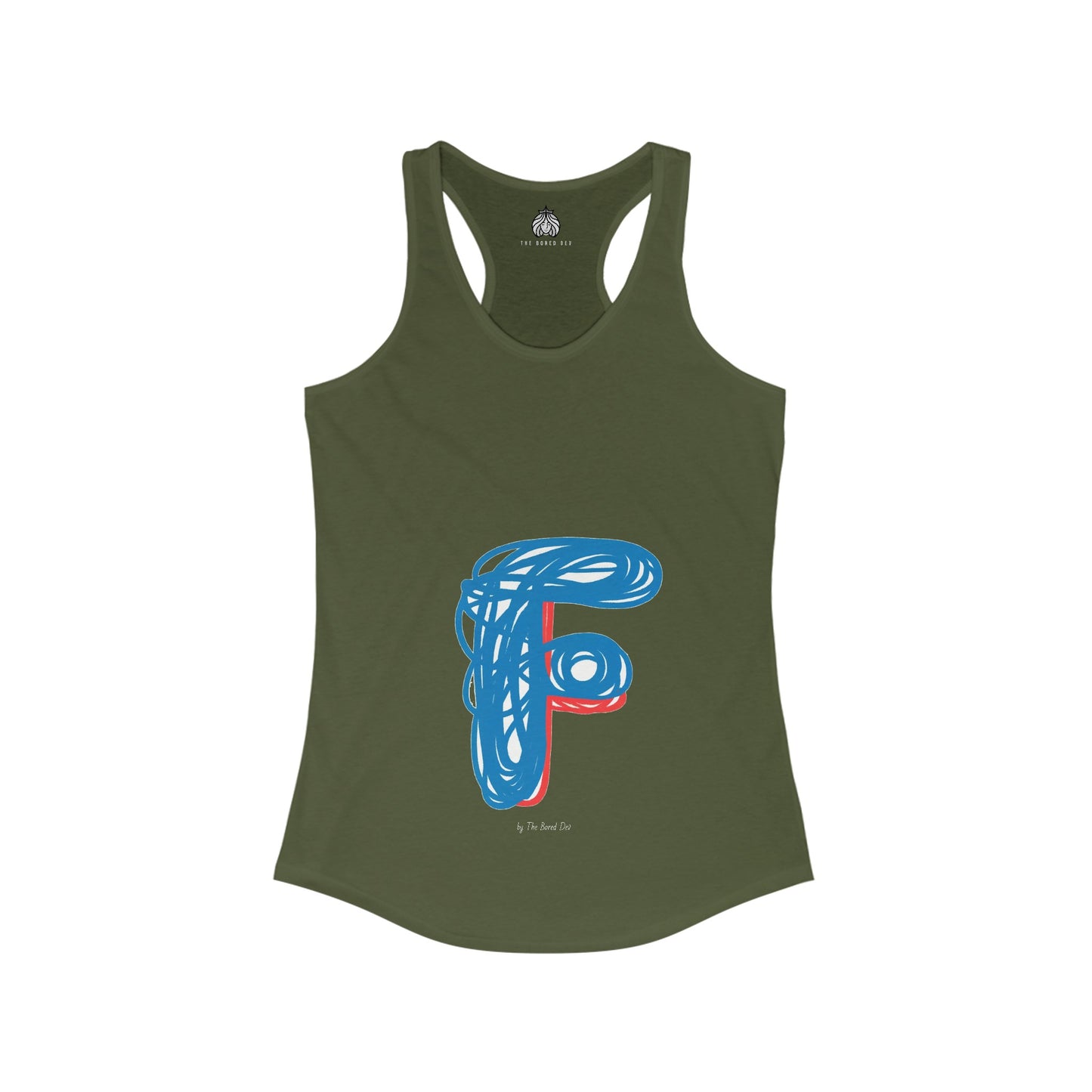 Scribbles (Letter F) - Women's Ideal Racerback Tank