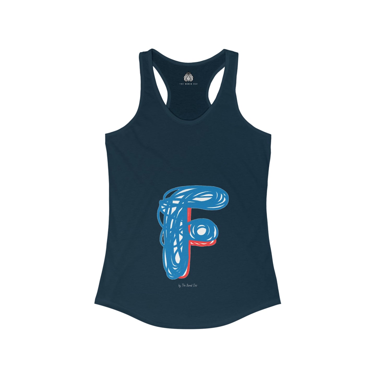 Scribbles (Letter F) - Women's Ideal Racerback Tank