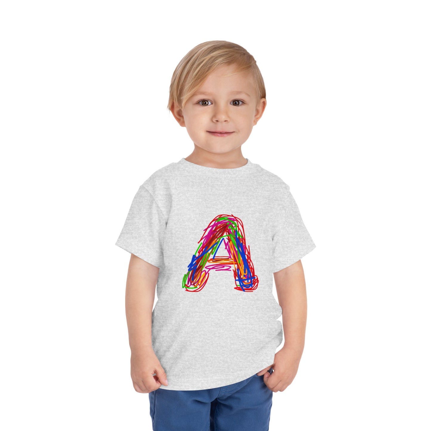 Scribbles (Letter A) T-Shirt - Toddler Short Sleeve Tee