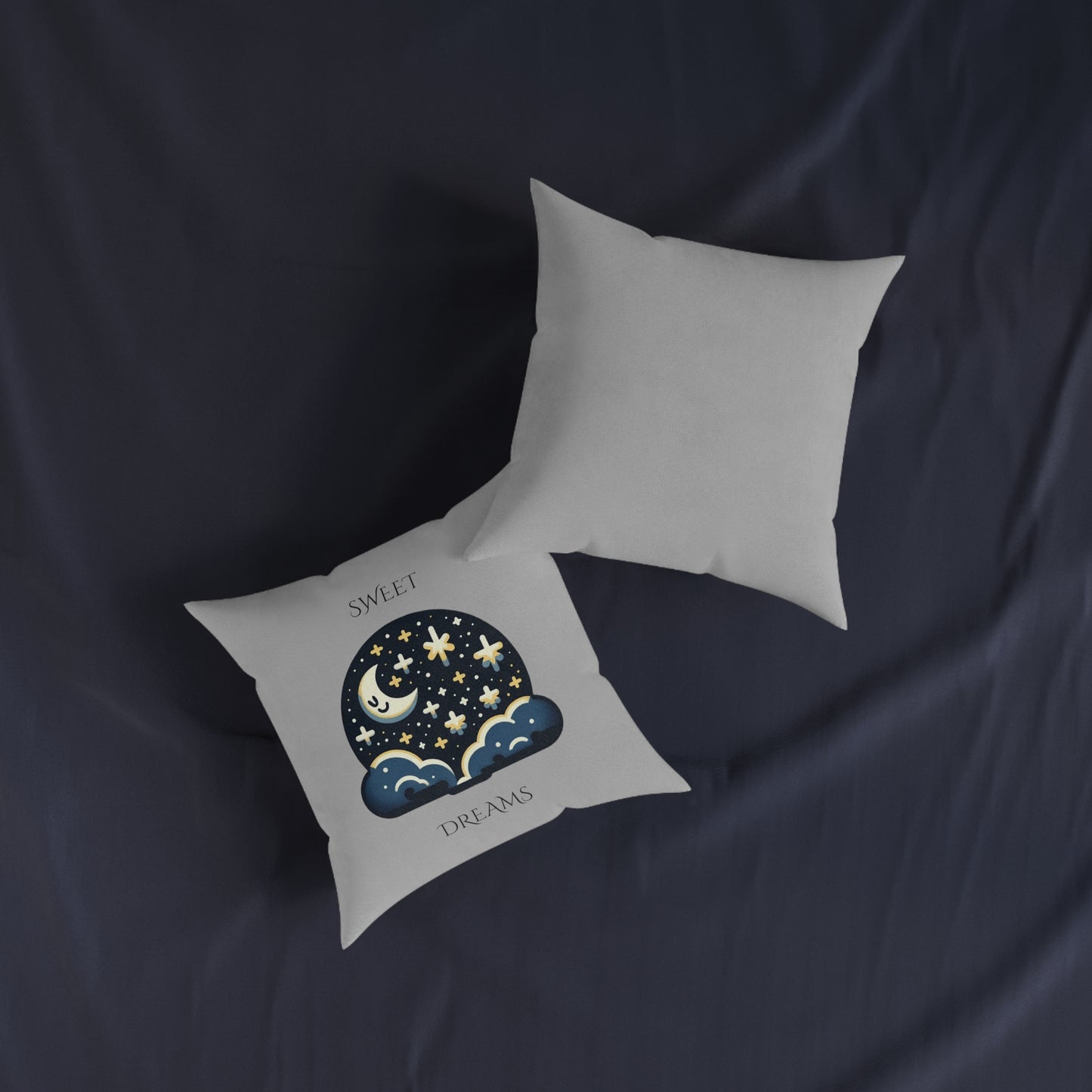 Sweet Dreams (Gray) - Square Pillow