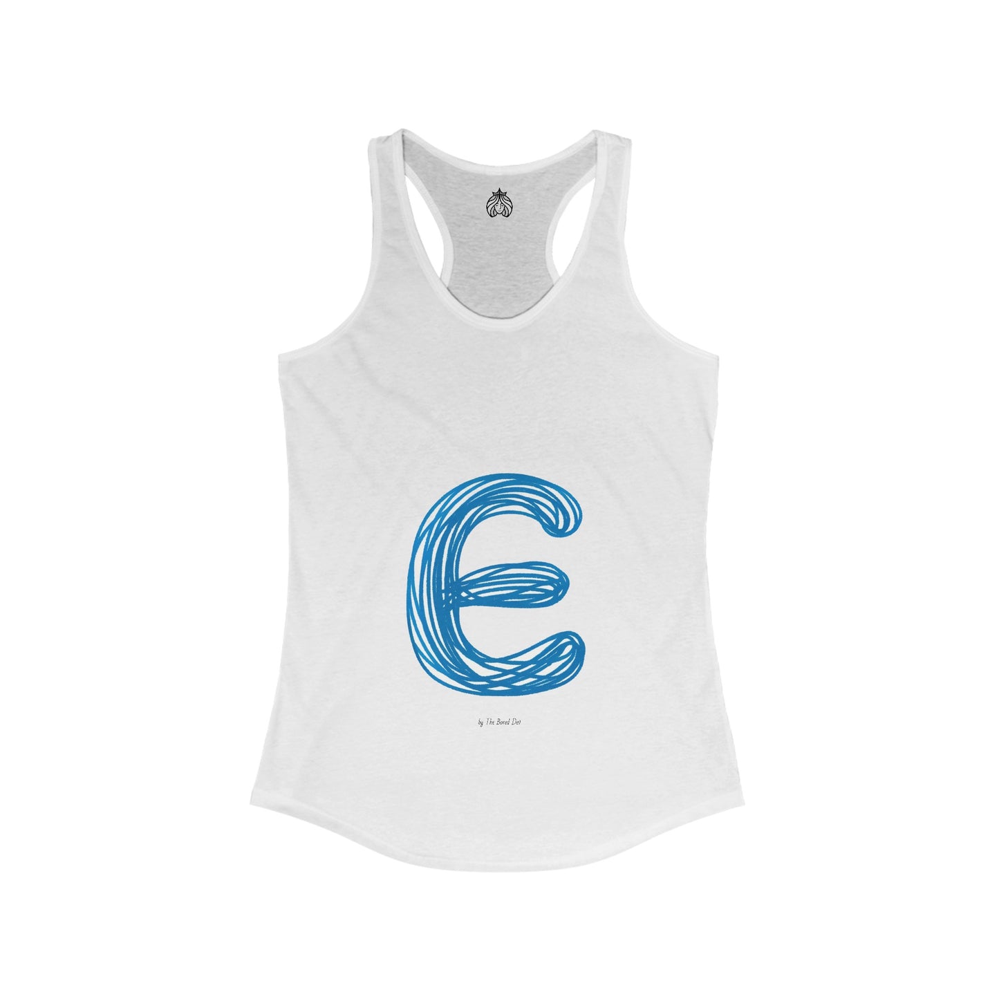Scribbles (Letter E) - Women's Ideal Racerback Tank