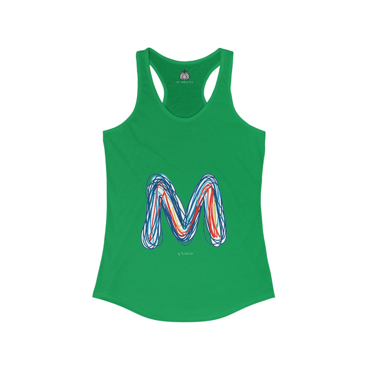 Scribbles (Letter M) - Women's Ideal Racerback Tank