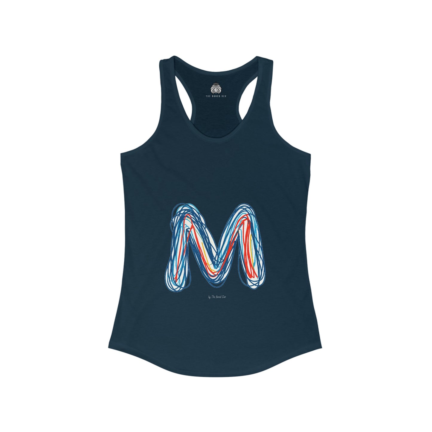 Scribbles (Letter M) - Women's Ideal Racerback Tank