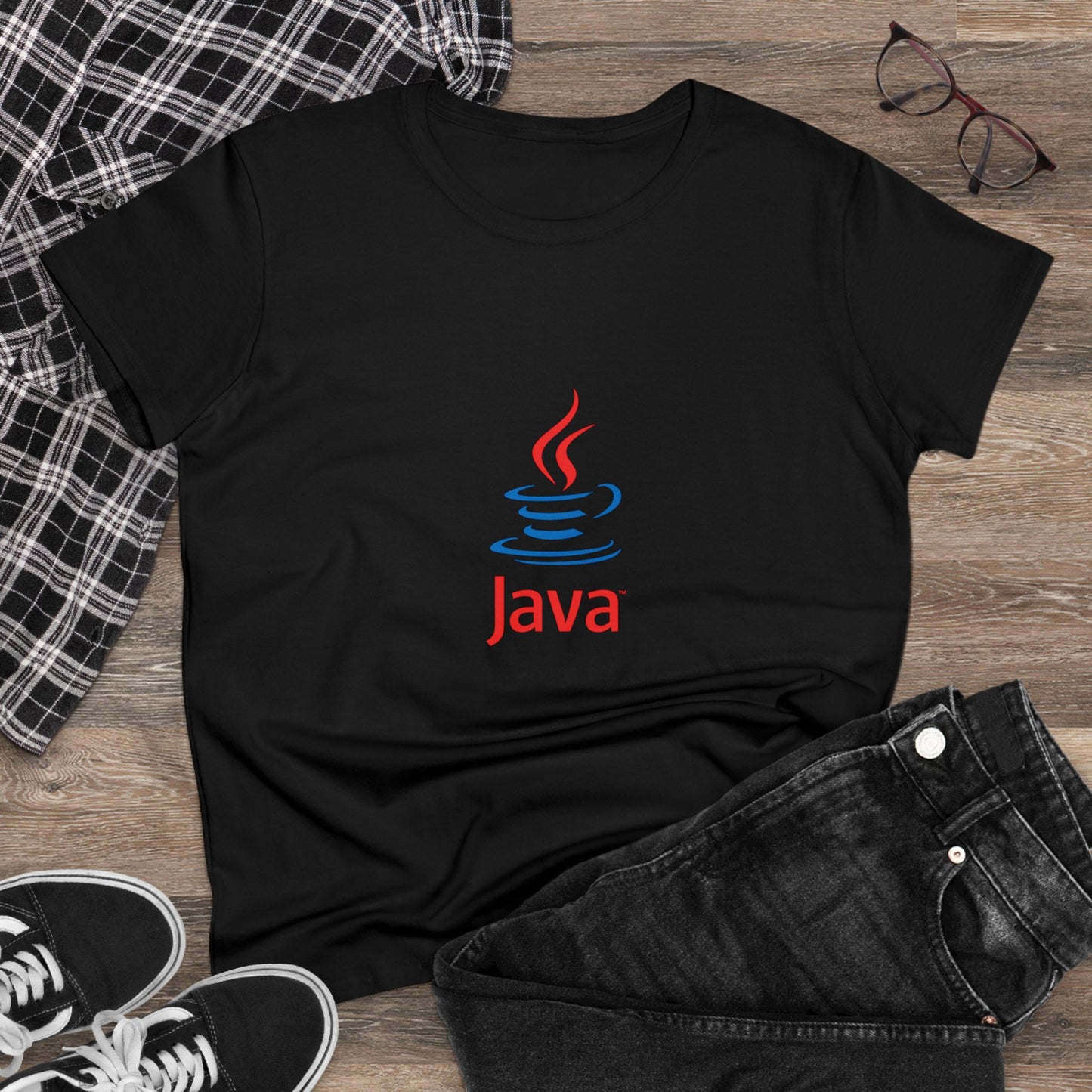 Java Logo T-shirt - Women's Midweight Cotton Tee