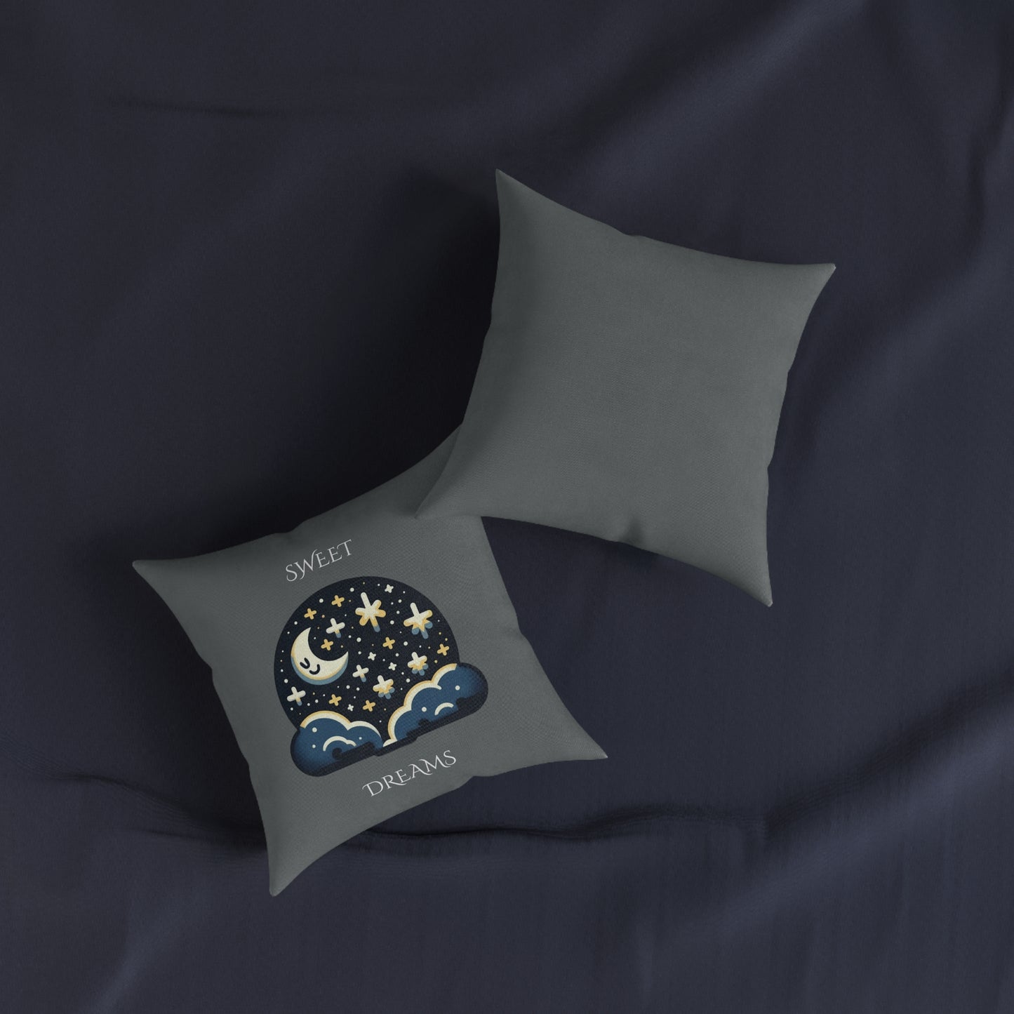 Sweet Dreams (Dark Gray) - Square Pillow