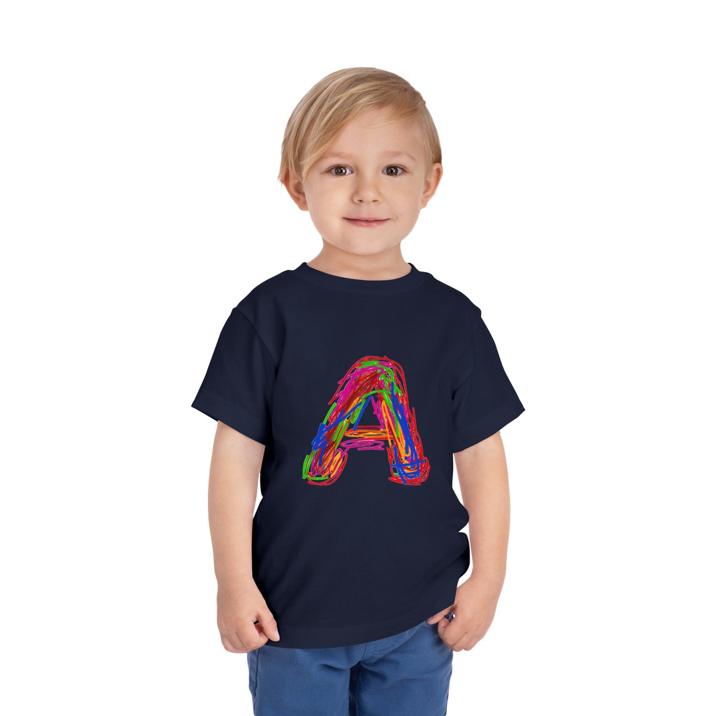 Scribbles (Letter A) T-Shirt - Toddler Short Sleeve Tee