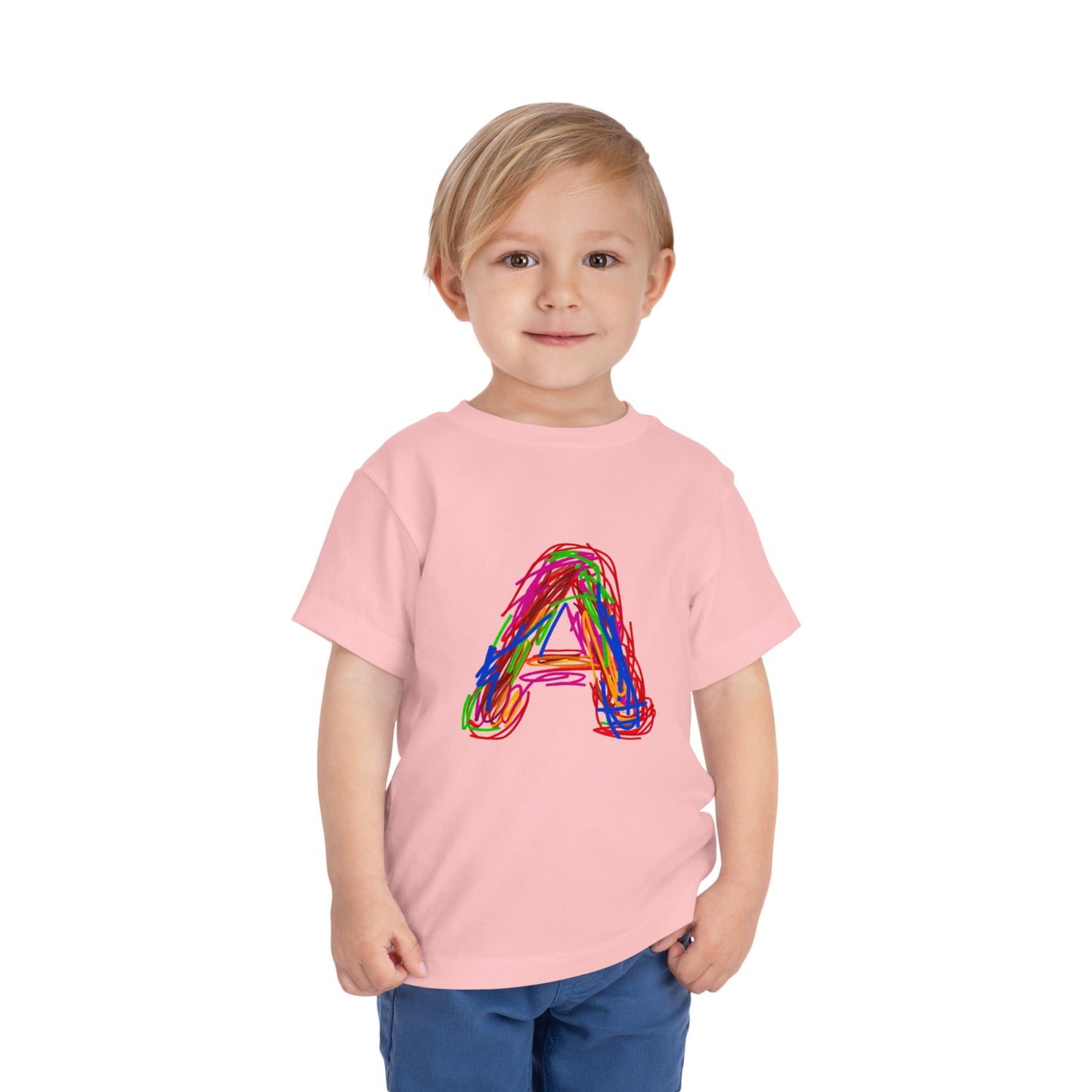 Scribbles (Letter A) T-Shirt - Toddler Short Sleeve Tee