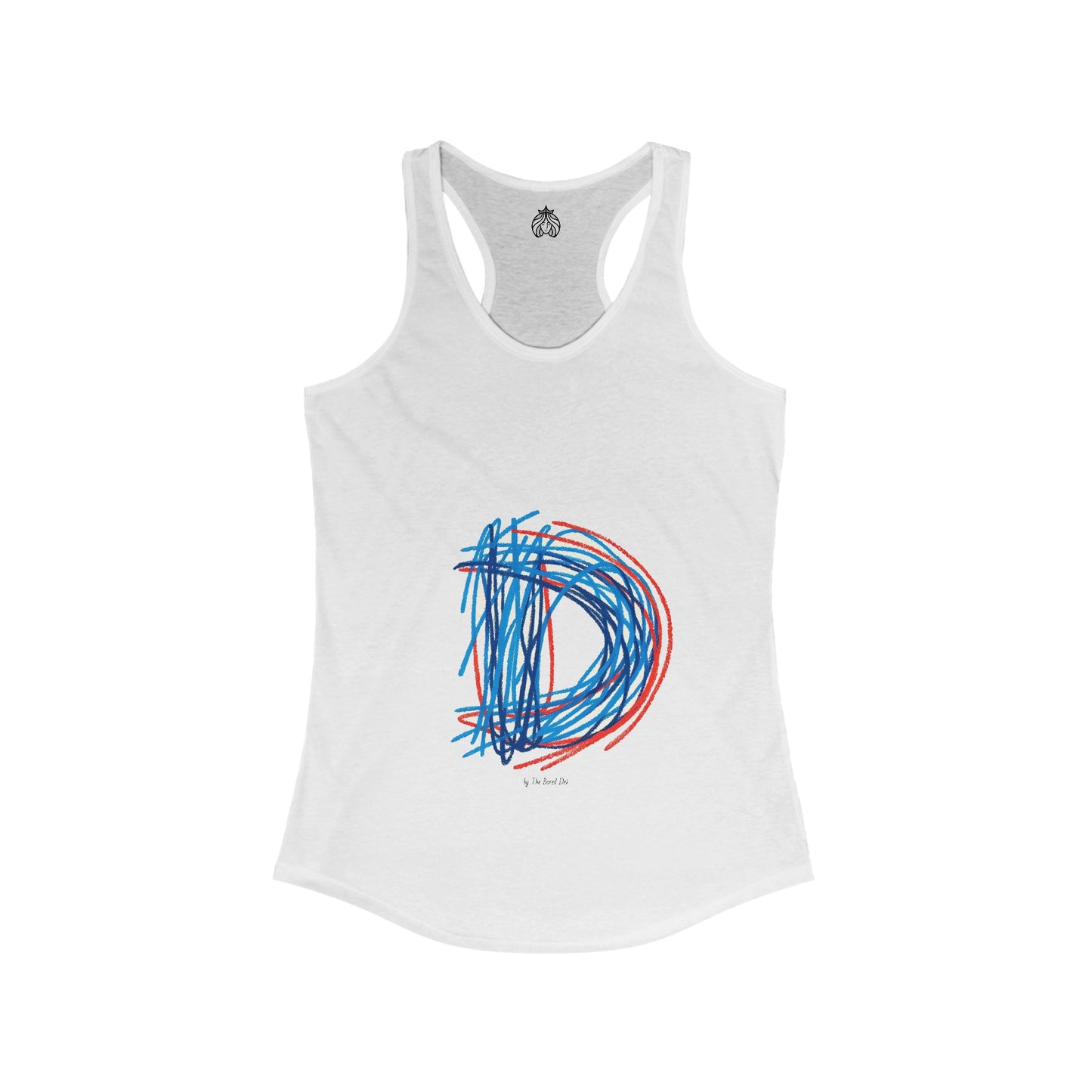 Scribbles (Letter D) - Women's Ideal Racerback Tank
