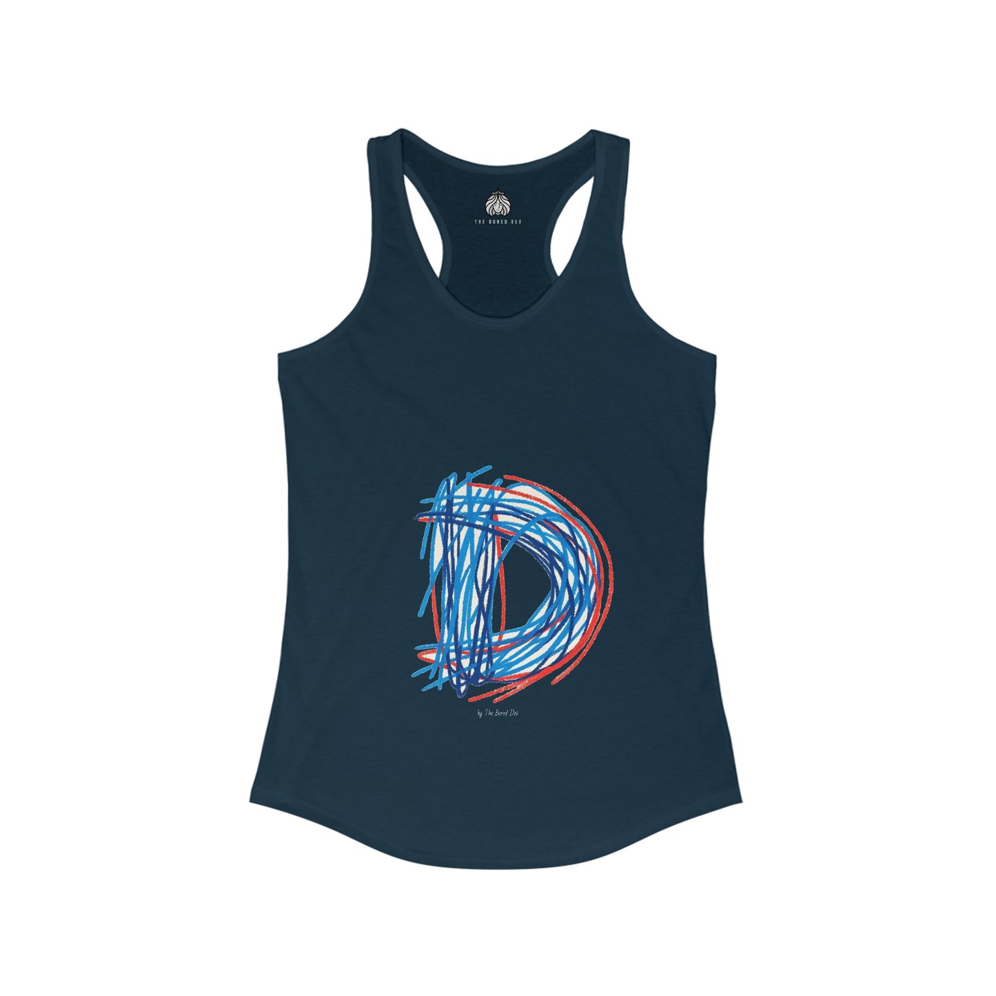 Scribbles (Letter D) - Women's Ideal Racerback Tank