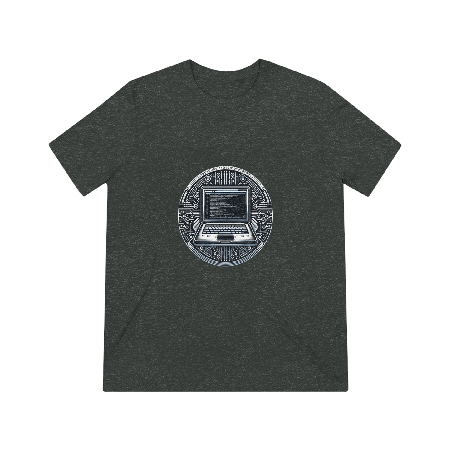 Coding Laptop Emblem - Unisex Triblend Tee
