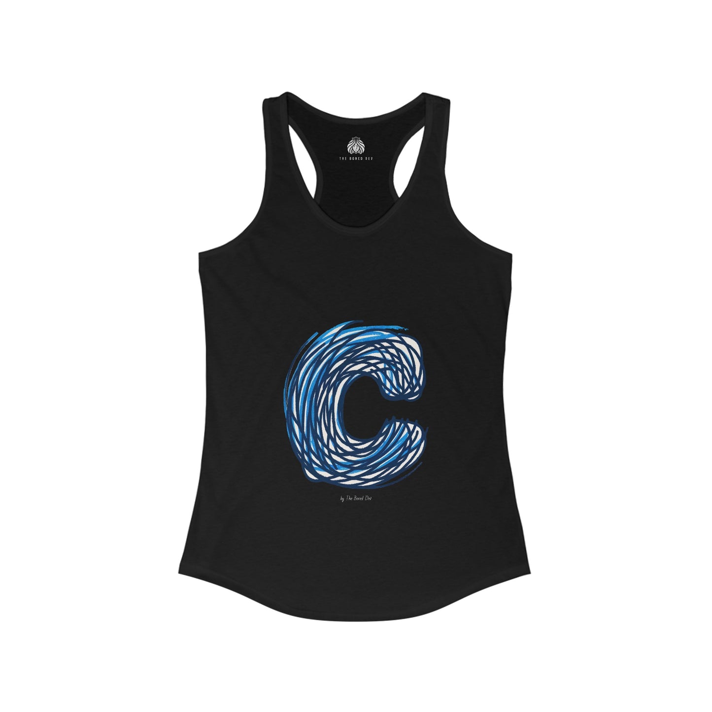 Scribbles (Letter C) - Women's Ideal Racerback Tank