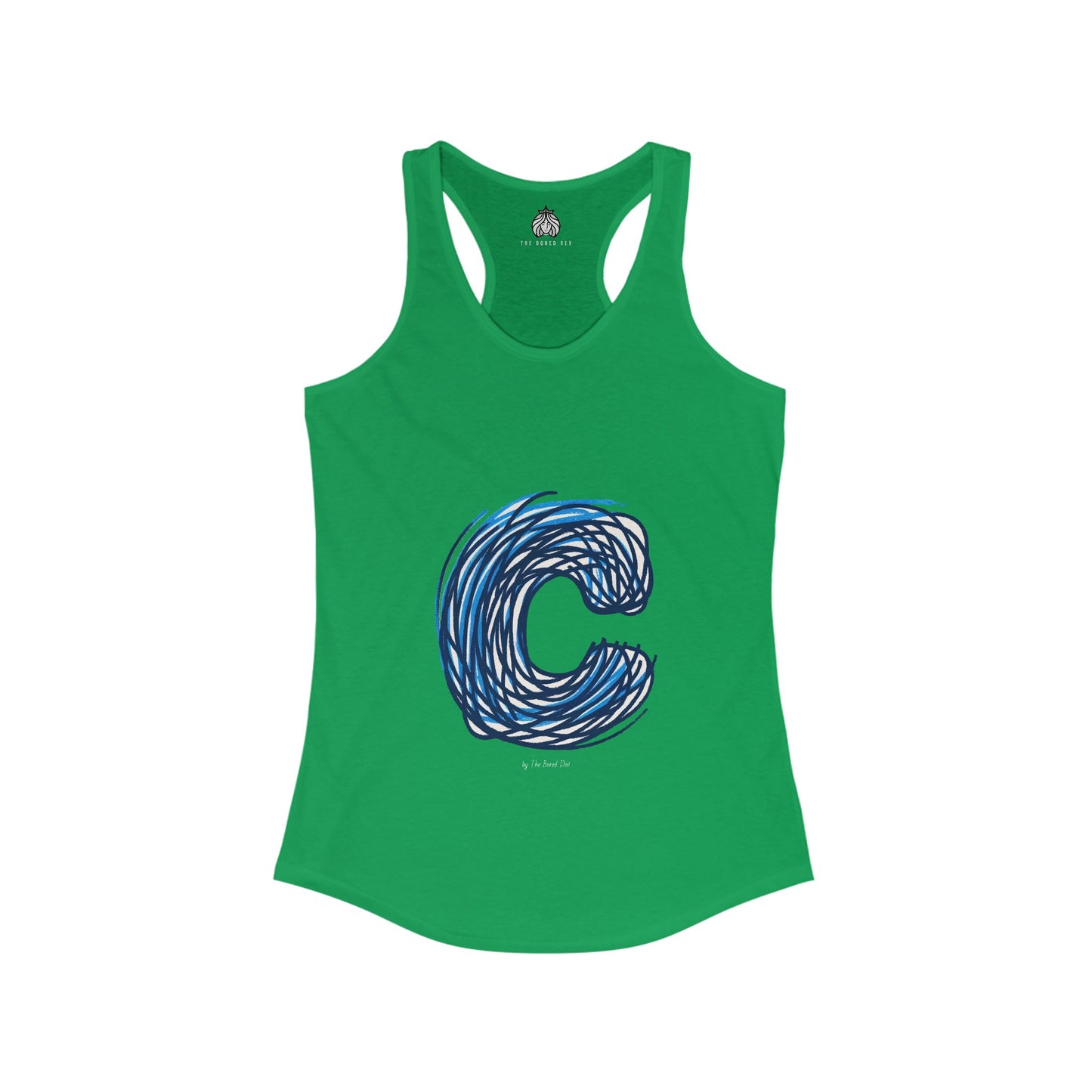 Scribbles (Letter C) - Women's Ideal Racerback Tank