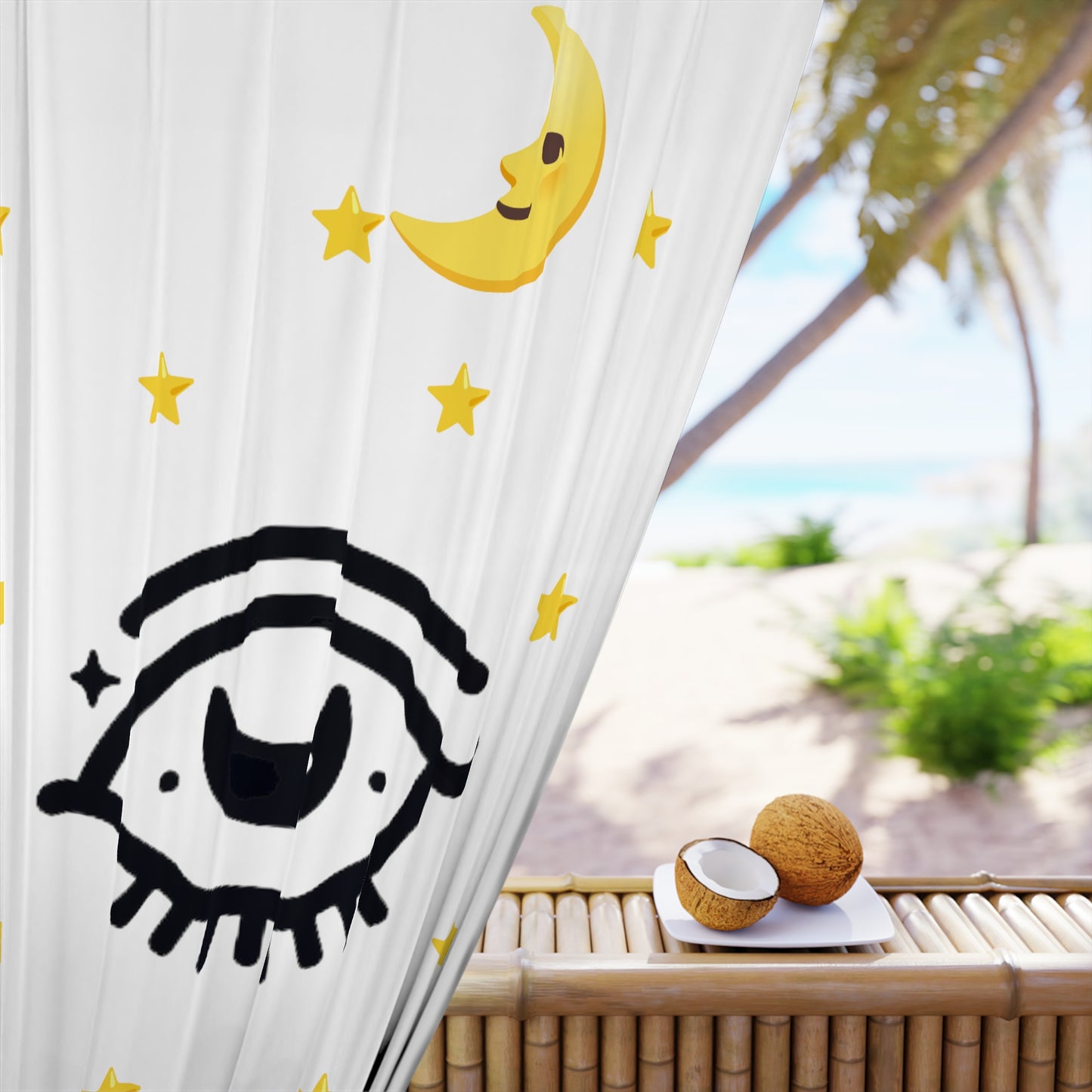 Good Night - Window Curtains (1 Piece)