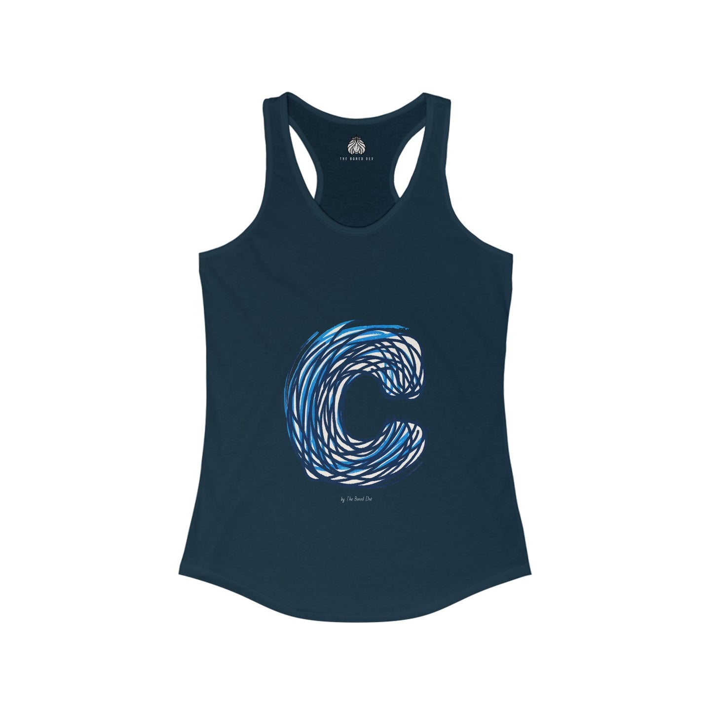 Scribbles (Letter C) - Women's Ideal Racerback Tank