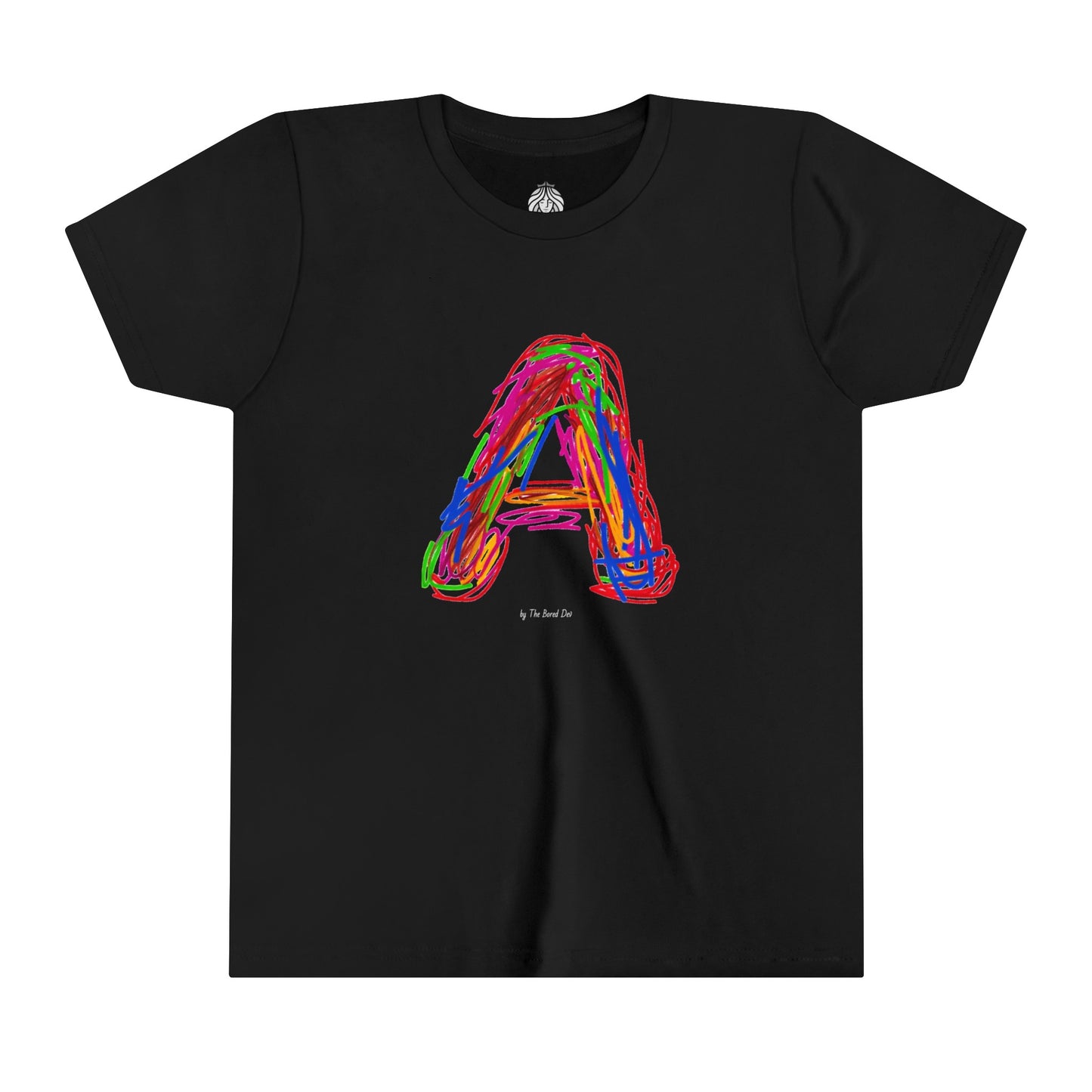 Scribbles (Letter A) T-Shirt - Youth Short Sleeve Tee