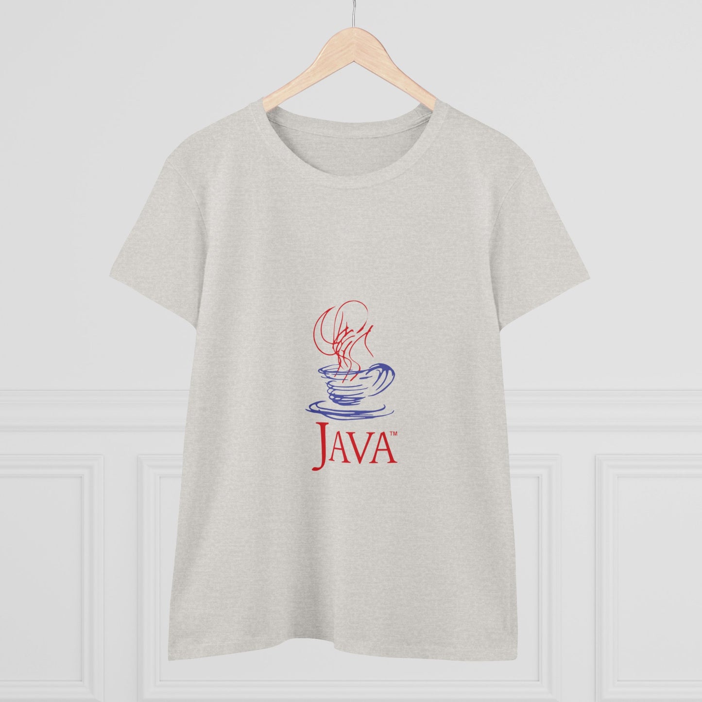 Java Retro Logo T-shirt - Women's Midweight Cotton Tee