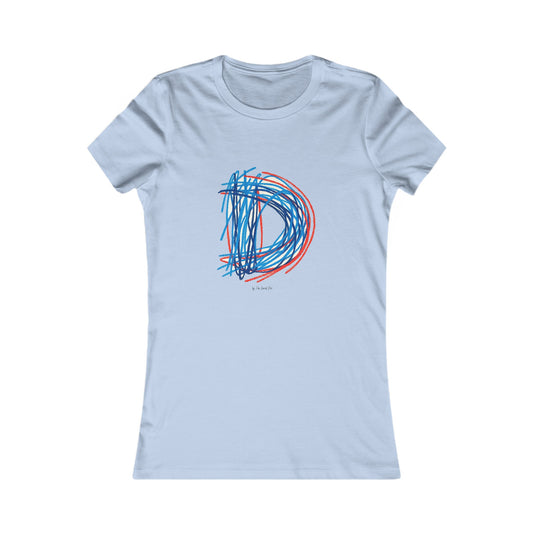Scribbles (Letter D) T-shirt - Women's Favorite Tee