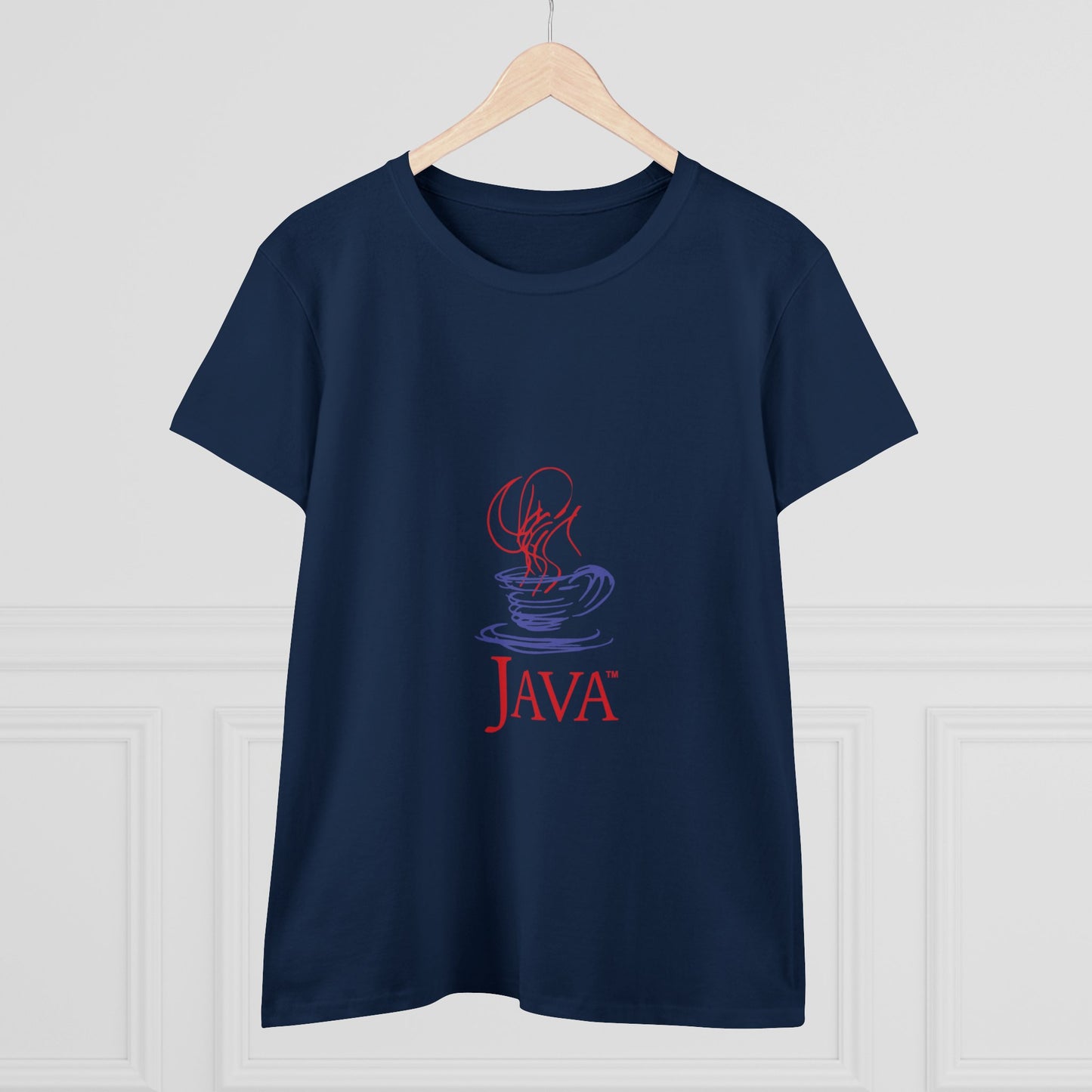 Java Retro Logo T-shirt - Women's Midweight Cotton Tee